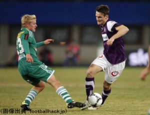 プロサッカー選手の俊敏な動き