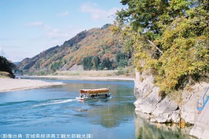阿武隈川の紅葉