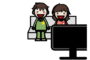 テレビを見る子ども